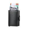 European & American Anti-Demagnetization Fashion Card Holder with Dual Aluminum Boxes, Automatic Pop-Up, Large Capacity & Multi-Card Slots