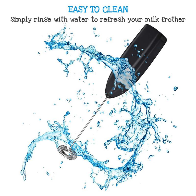 4 Pcs Handheld Milk Frother Mini Electric Drink Mixer With Stainless Steel Whisk For Drink,Hot Chocolate,Coffee,Milk