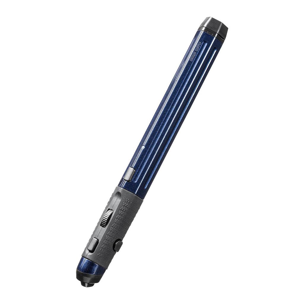 Sanwa Direct Mouse Wireless Connection Compatible with Rechargeable Storage Pouch Included Blue Pen-shaped Bluetooth/USB-A/USB-C