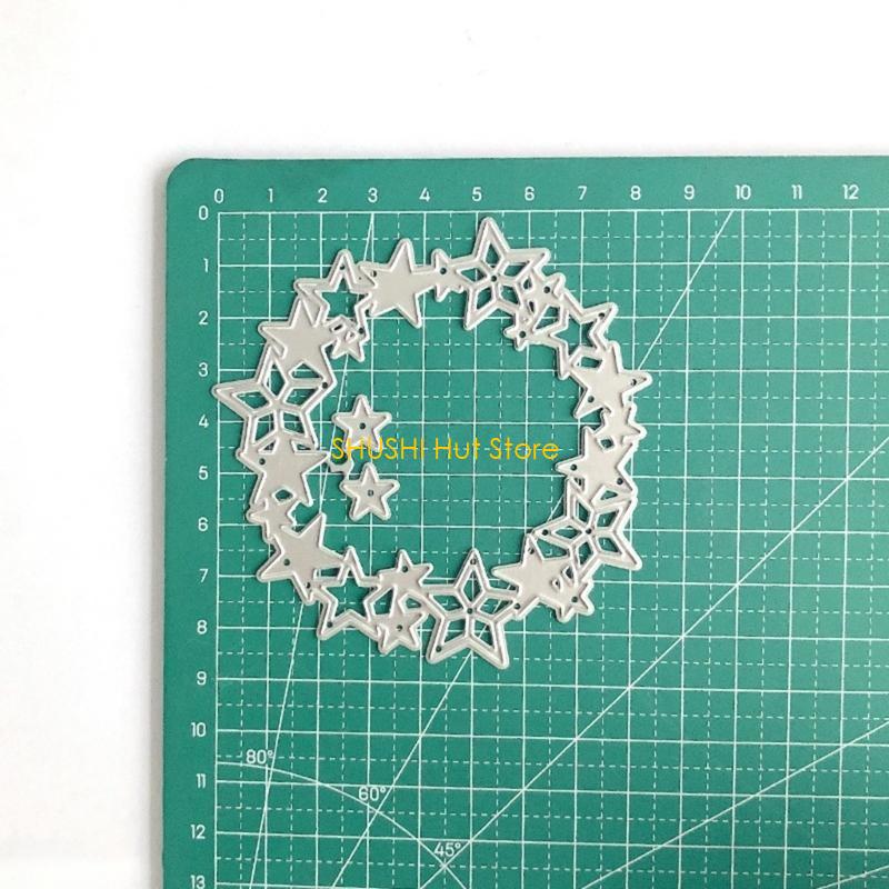

Metal Die Cuts Circle Star Frame Cutting Dies Star Embossing Stencils Molds for Photo Card Scrapbooking Decorations D57B CN