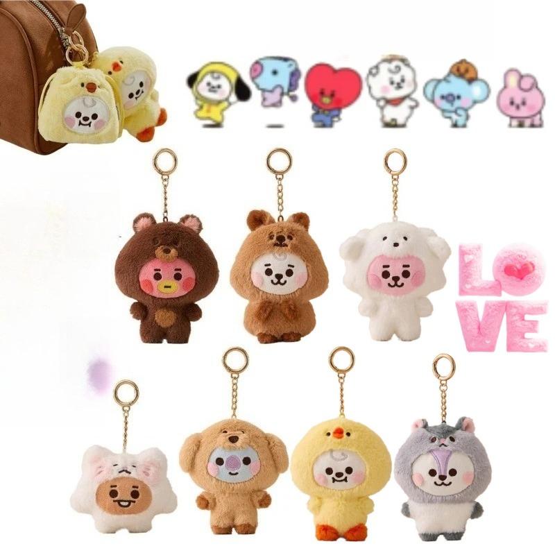 Cute and Creative Kawaii Plush Keychains and Bag Charms, Adorable Doll Gifts