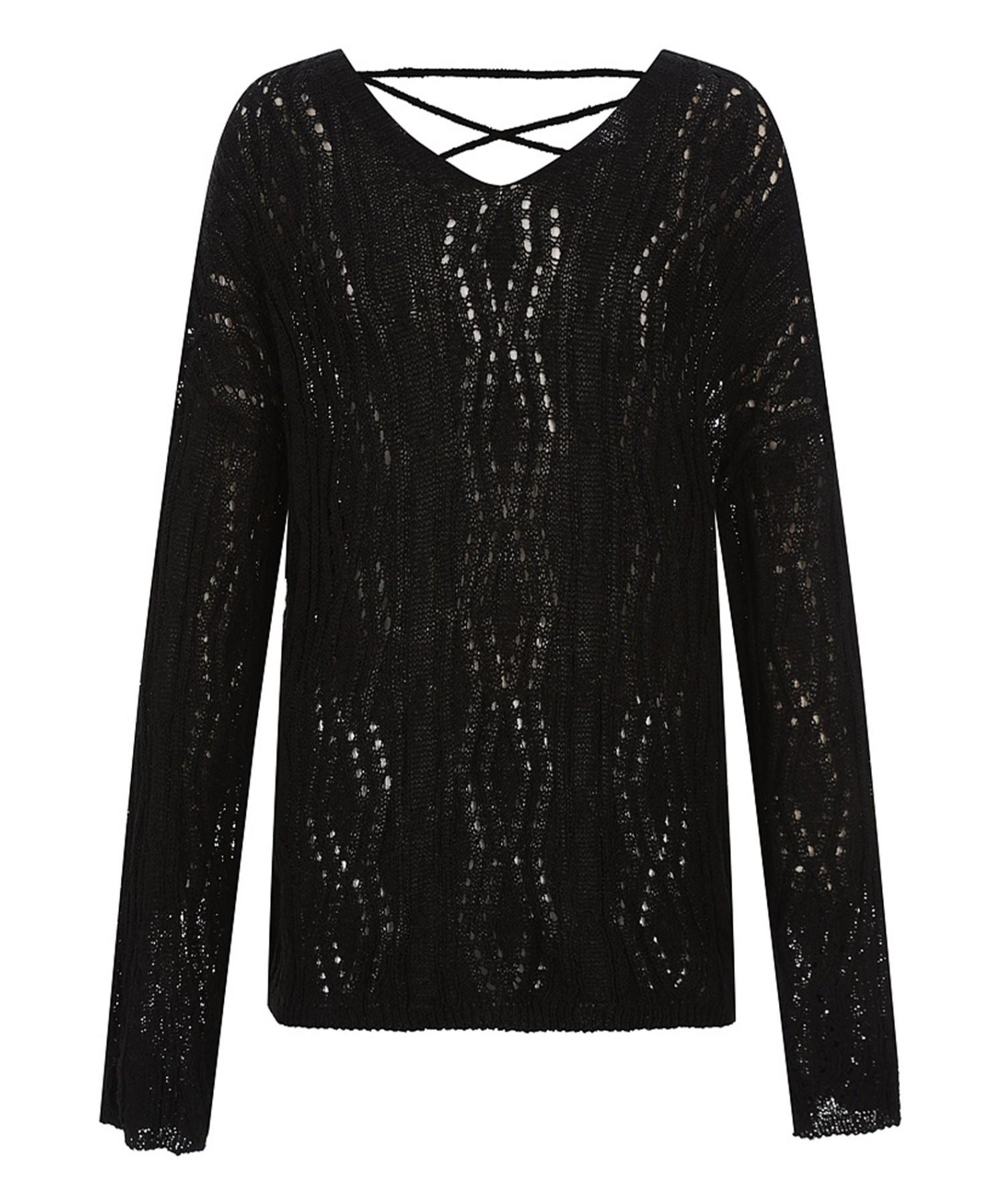 Vanake Strap-Point Knit_Vb45Ktq318Z Black(Bk)/F(Free)