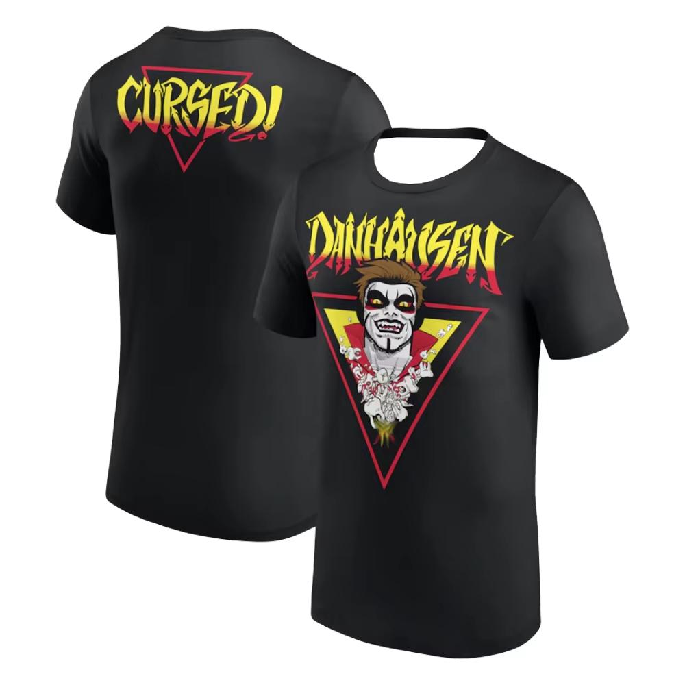 Camiseta Masculina Danhausen You Are CursedX Impressa em 3D Masculina Roupa Esportiva para Exterior Verão Casual e Confortável Gola Redonda Manga Curta