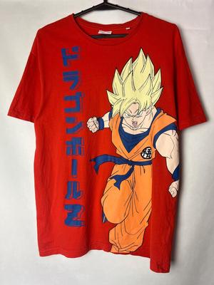 Vintage Dragon Ball Z Goku T-särk – Super Saiyan Punane Anime T-särk – Meeste M Suurus – Jaapani Manga Särk – DBZ Graafiline Unisex T-särk streetwear