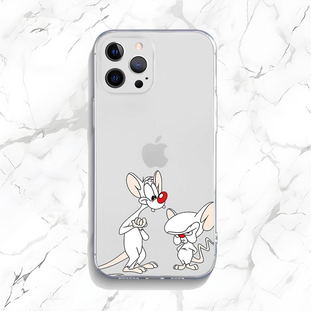 

P-Pinky and the B-Brain Phone Case For iPhone 16,15,14,13,12,11 Plus,Pro,Max,XR,XS,X,7,8 Plus,SE,Mini Transparent Silicone Soft iPhone16