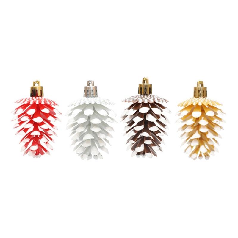 Set of 10 Realistic Pine Cone Hanging Accent Distinctive Pine Cone Christmas Decorations for Home Hanging Pendant