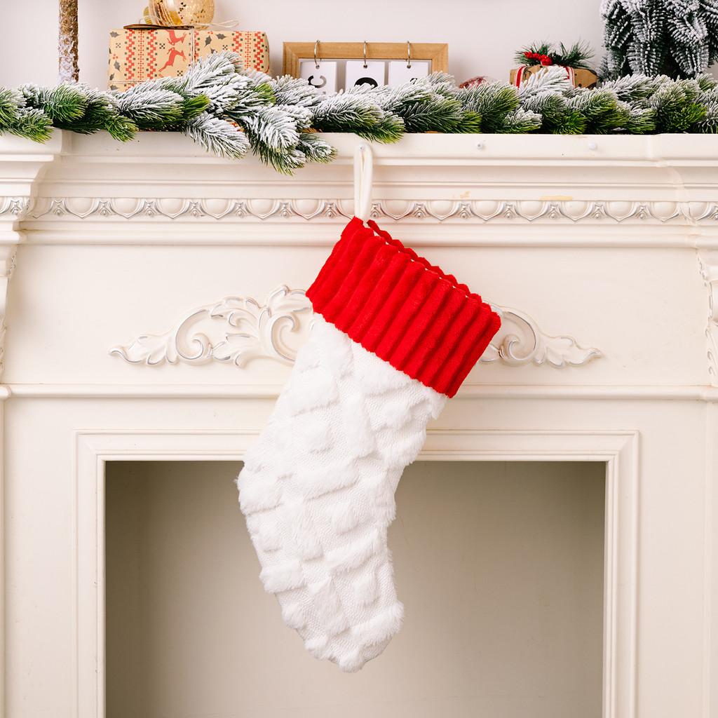 

Christmas Plush Whimsical Stockings For Joyous Celebrations And Holiday Cheer White Sock