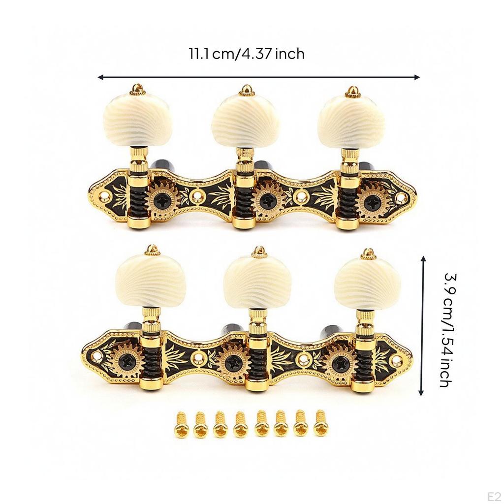 Guitar Tuning Machine Set Gold-Colored Tuners Universal for Luthier
