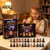 Festive Holiday Decor Halloween Advent Calendar 2026, 24 Day Light Up Countdown Box with Kids Room Christmas Pumpkin Ghost Figures, Party Decor,