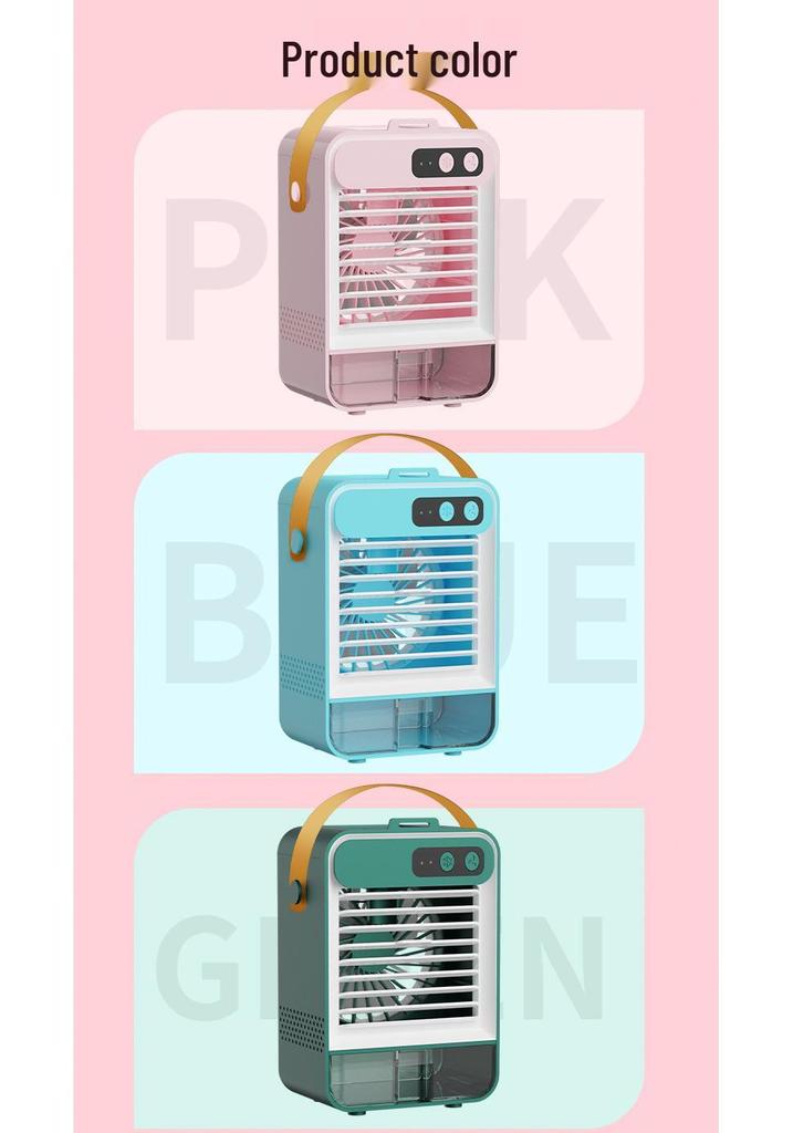 Portable Strong Wind Desktop Cooling Fan with Spray for Dormitory and Bedroom