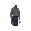 adidas Logo Striped Short Sleeve Polo Shirt Men Tops Black Gray HR8008