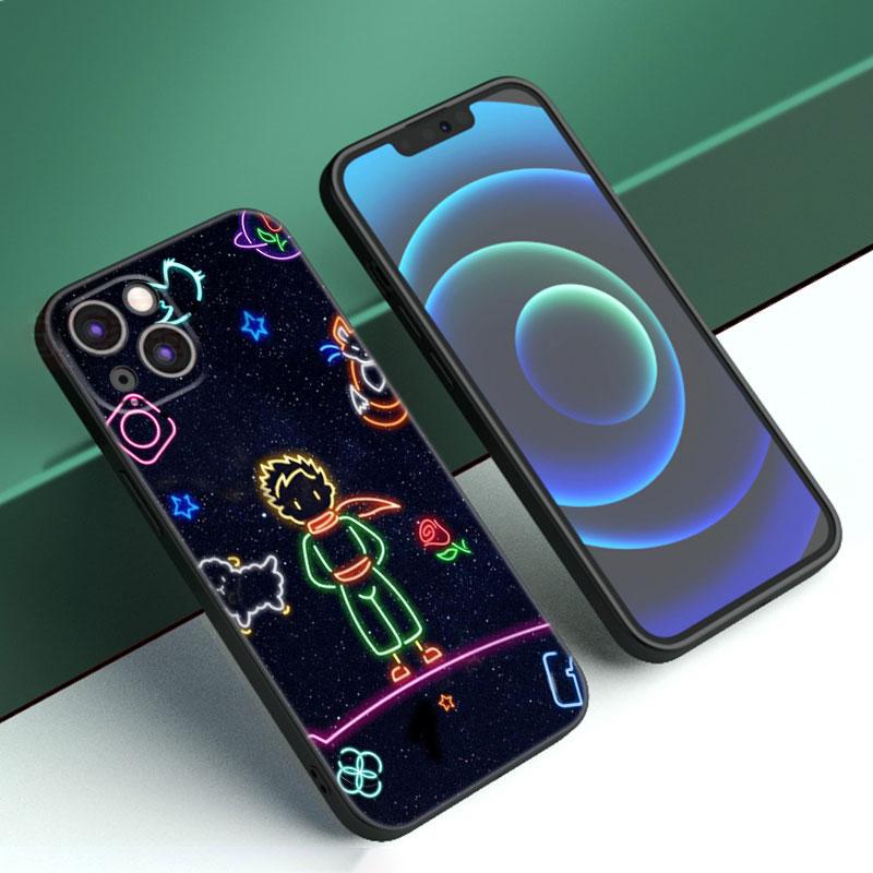 The Little Prince Art Phone Case For Apple iPhone 12 13 Mini 11 14 15 Pro Max 7 8 Plus X XR XS SE 2020 2022 Black Silicone Case