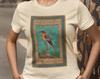 Persian Bee-Eater - 100% Organic Cotton Unisex T-Shirt and Kids Tshirt Featuring Traditional Art White / Vintage Beige