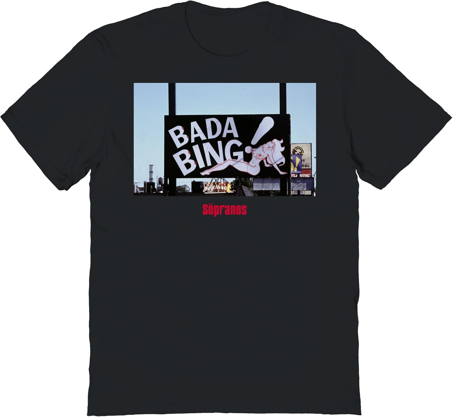The Sopranos T Shirt for Men & Women Bada Bing Sign Black Graphic Crew Neck Short Sleeve Tee - TV Tshirts S разноцветный