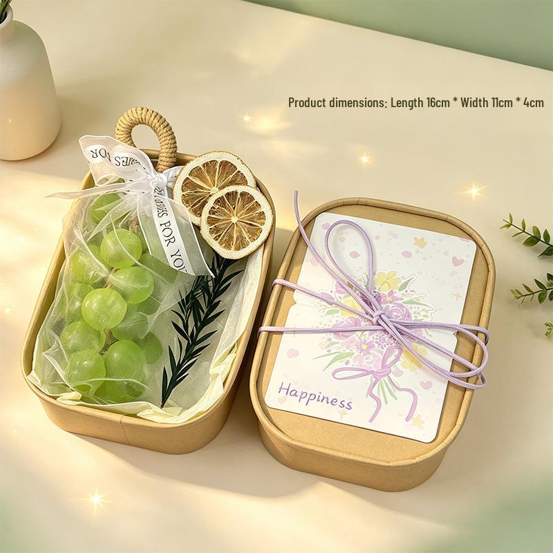 Handmade Crystal Grape Cluster Soap Gift Set - Transparent Simulation Grape Soap