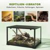 Terrario per Rettili, Vivario da 86 Litri con Porta Scorrevole, Chiusura a Chiave, per Lucertole, Insetti, Ragni, Geco, 60 x 45 x 32 cm, Nero