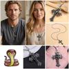 Vintage Cross Jesus God Christian Cobra Snake Pendant Necklace Chain Unisex Men Women Fashion Gothic Amulet Talisman Jewelry Party Gift