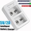 Universal LED Indicator Portable Intelligent Battery Charger 2 Slot Fast Charging Dock Adapter