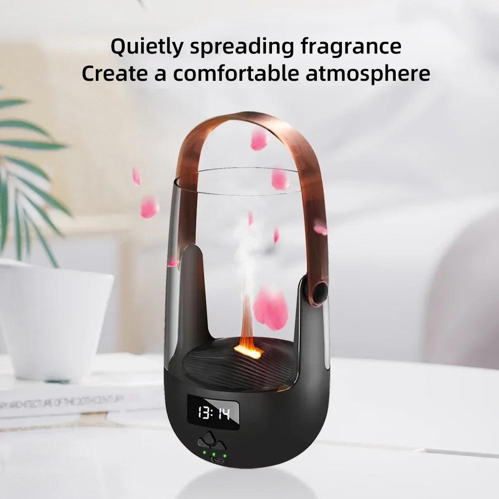 3-in-1 Retro Diffuser 200ML Flame Effect Humidifier Customizable Timer Decorative Lighting Waterless Protection