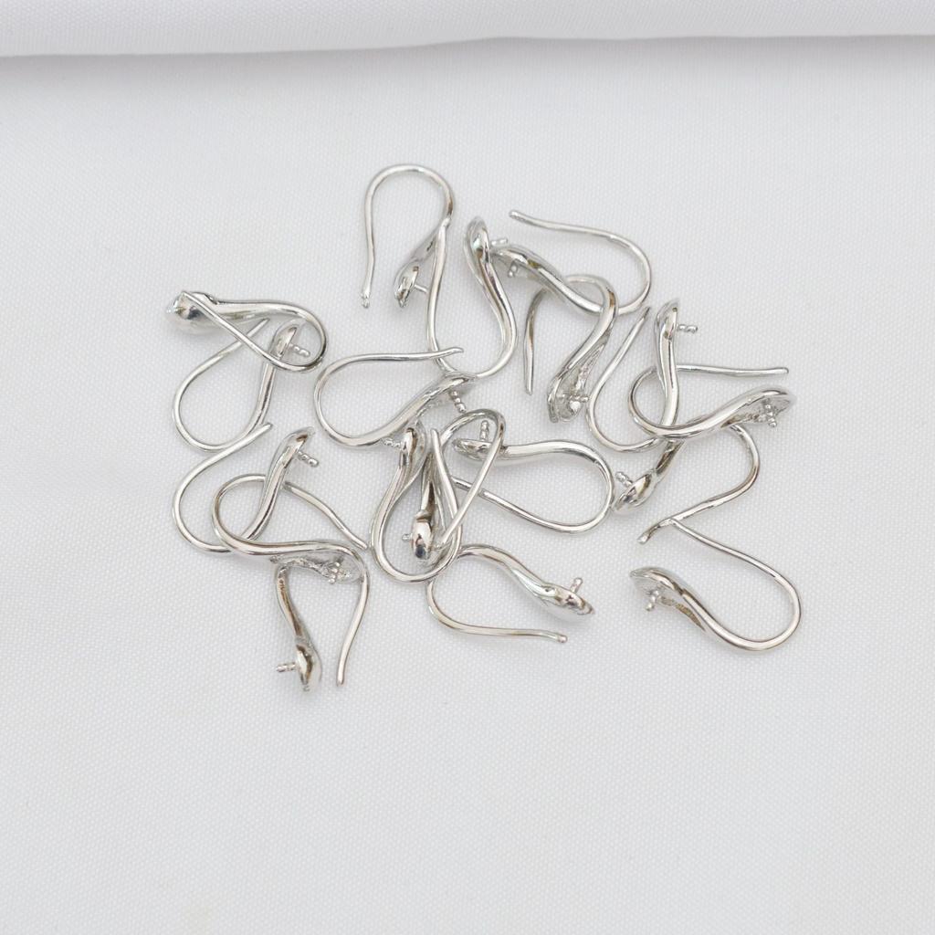 Lot de 10 crochets d'oreilles en perles pour talons hauts, couleur préservée, emballés en or 18 carats, support français préservant la couleur, accessoires de bricolage