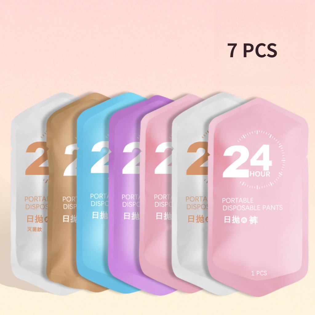 7pcs Disposable Underwear for Women, Pure Cotton Independent Packaging