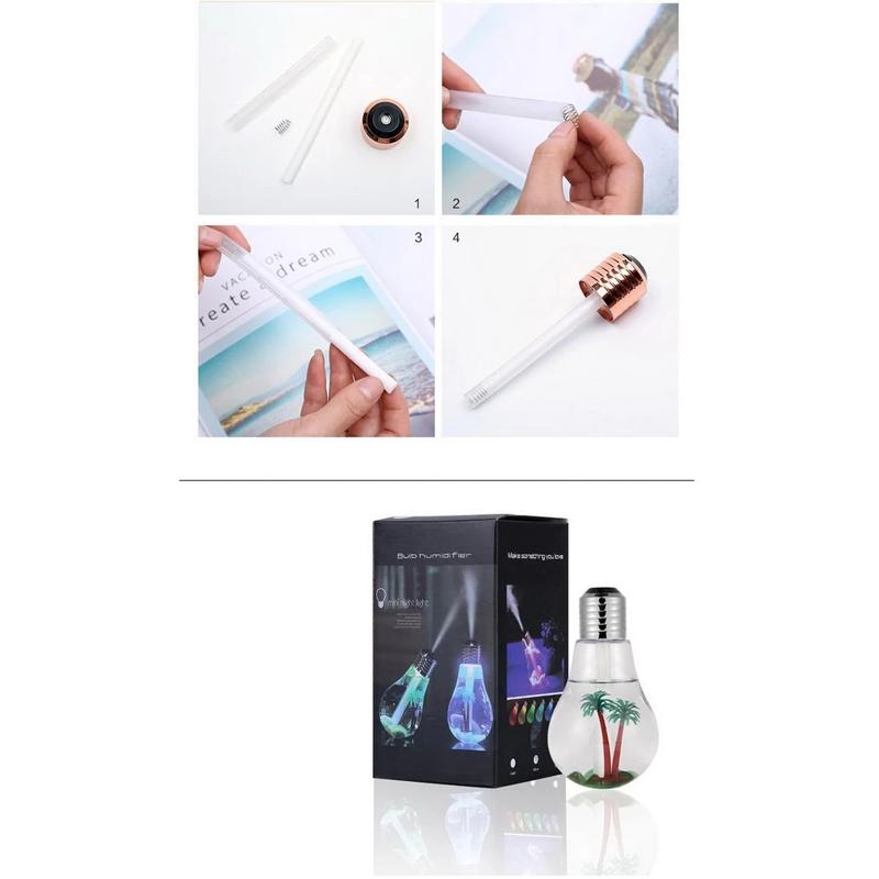 LED USB Light Bulb Humidifier Essential Oil Diffuser Atomiser Air Ultrasonic
