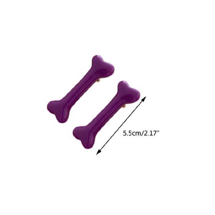 Dog Bone Hairpin Gothic Duckbill Side Clips Halloween Barrette Bangs Costume