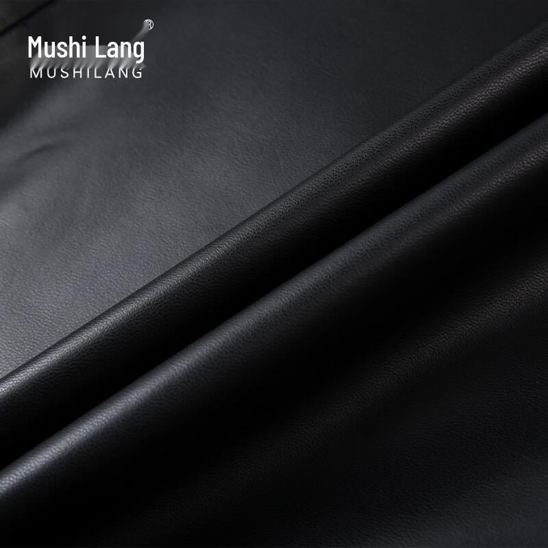 MushiLang Men's First-Layer Sheepskin Leather Blazer