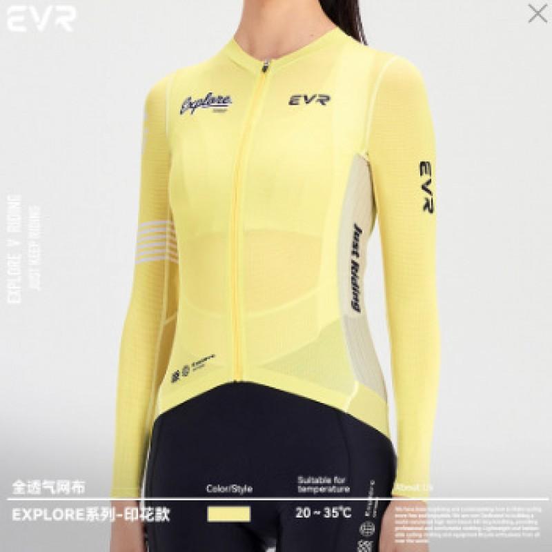 Womens Cycling Jersey Long Sleeve Breathable Bike Shirt With Print Design Road
