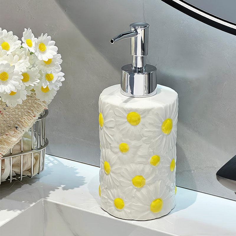 Ceramic hand soap shampoo body wash dispensing bottles mouthwash cups soap dishes lotion press bottles shampoo dispenser