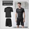 Men's Casual Running Sports Suit with Shorts and Short-Sleeve Top - Ideal for Fitness, Yoga, and Training.