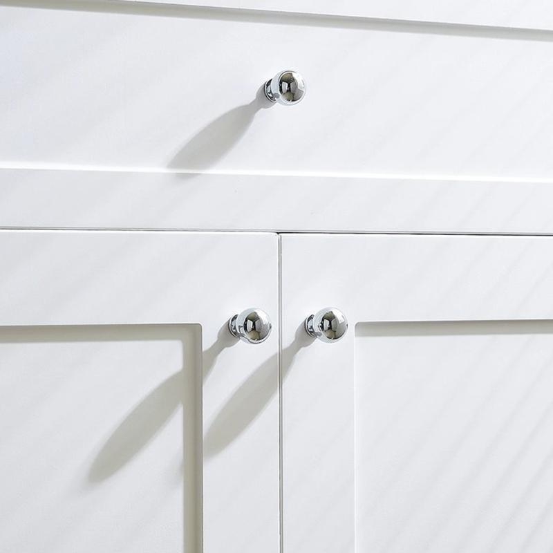 6Pcs Drawer Pulls Zinc Alloy Dressers Knob Cupboard Handle Modern Furniture Handle Round Ball Bedside Cabinet Pull