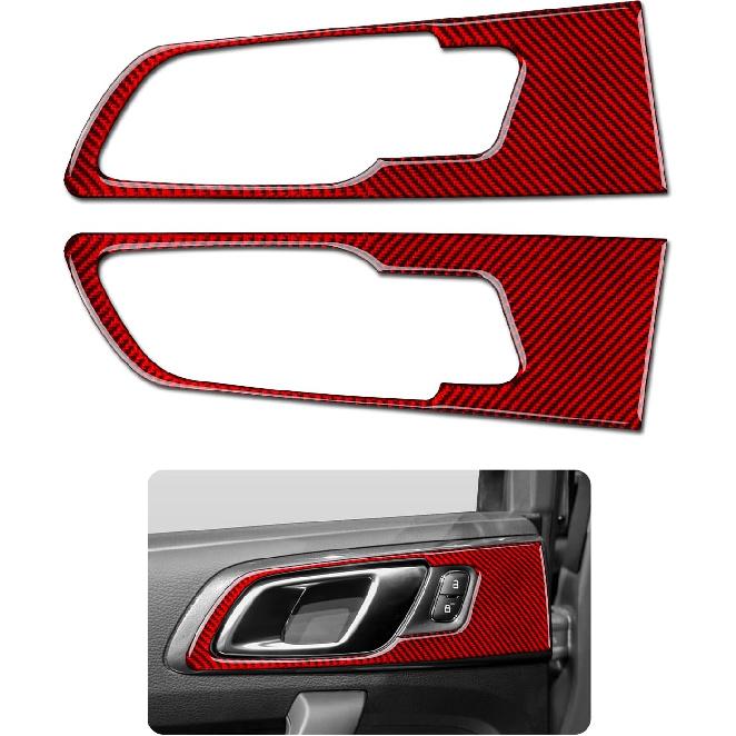 Car Sticker Carbon Fiber Center Console Gear Shift Indicator Panel Cover Trim for Ford Ranger XLT Lariat XL      Decal Accessories Red