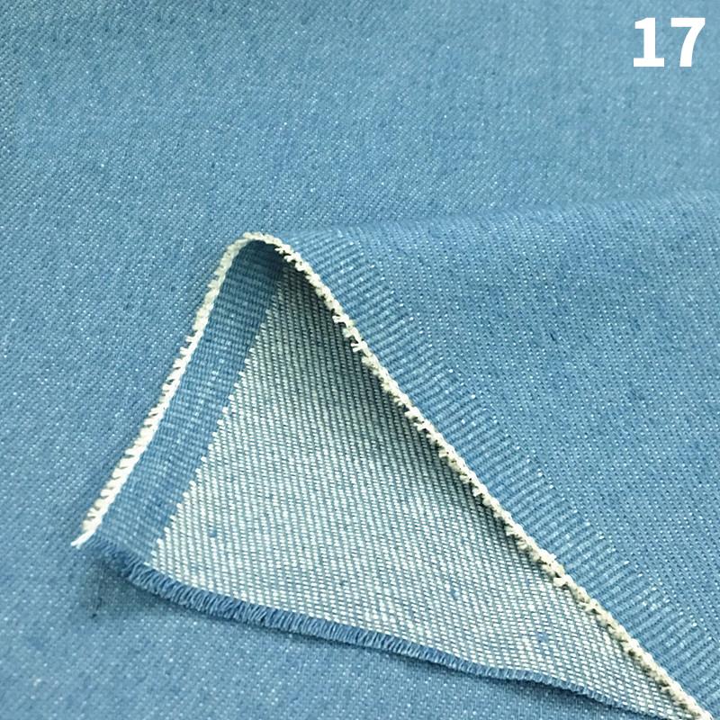 50x145cm Thin / Thick Stretch Cotton Denim Fabric Retro Style Washed Soft Denim Cloth For DIY Skirts Coat Pants Sewing Material