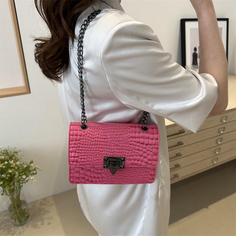 Trendy Retro Chain Shoulder Bag For Women Stylish Square Crossbody Bag 2024 New Fashion