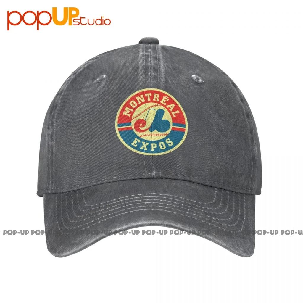 Montreal Expos  Washed Denim Baseball Cap Trucker Hats Summer Headwear