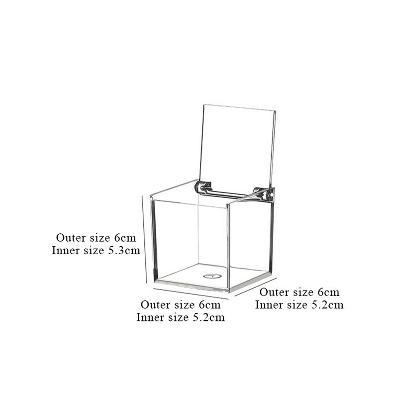 

Plastic Box Durable Multi Size Storage Box With Cover Flip Cover Plastic Box Transparent Acrylic Dust Cover Party Decor A1