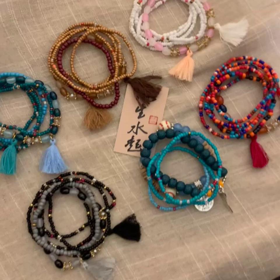 Bohemian Miyuki Multi-Layer Beaded Bracelet: Summer Ethnic Style, Light Luxury Niche Retro Jewelry
