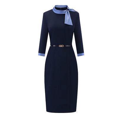 Tluoman Professionelles Stewardess-Stil Uniformkleid