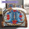 CowboyBoots Pattern Bedding Quilt Set Quilt Cover Pillowcase Home Decoration Birthday Gift (1 * Duvet Cover + 2 * Pillowcase, Without Core)