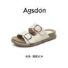 Augustus Denboken Slippers Women's 2025 New Summer Wear Flat Bottom Lazy One Pedal Beach Cool Slippers Tide