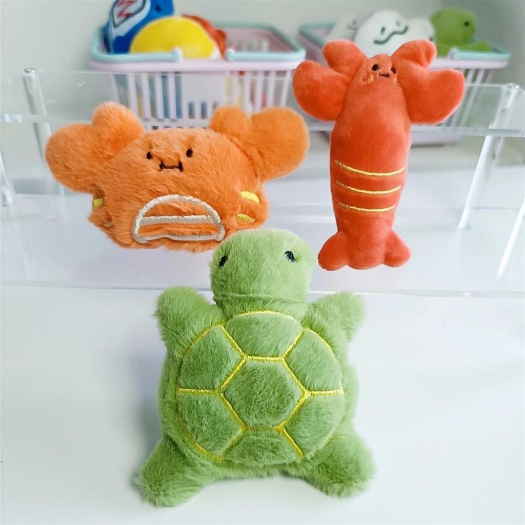 Small Cute Dog Plaything Small Cute Turtle Dog Plush Plaything Pet Plush Sounding Toy Squeaking Dog Grinding Toy Family Interaction