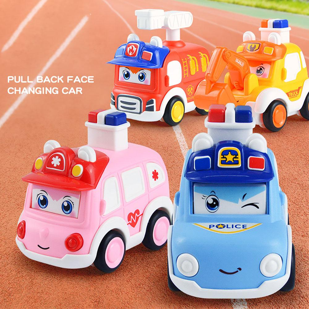Q Cute Puzzle Enlightenment Toy Engineering Ambulance Police Car Fire Truck Falling Cartoon Cute Inertial Press