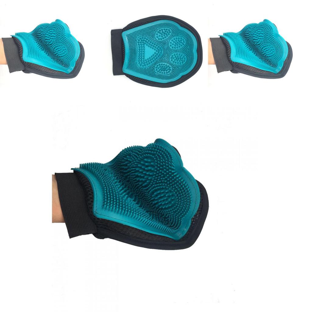 Hunde- und Katzenpflege Massagehandschuh mit Gummi Doppelseitig zum Haaren und Reinigen