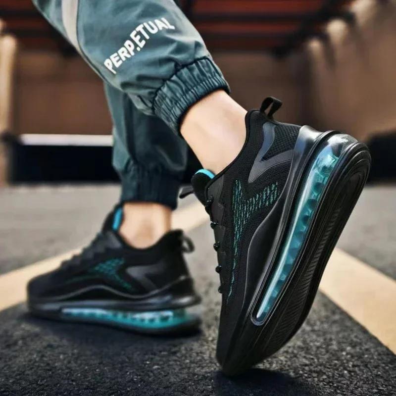 Fashion Men Sneakers Air Cushion Running Shoes Autumn New Mesh Casual Shoes Man Breathable Shoes Soft Sole Lightweight Sports Shoe Tenis