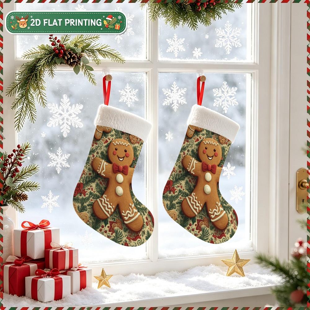 Christmas decoration fireplace hanging stocking1pc Large Christmas Stocking Ornament Suitable for Xmas Party S