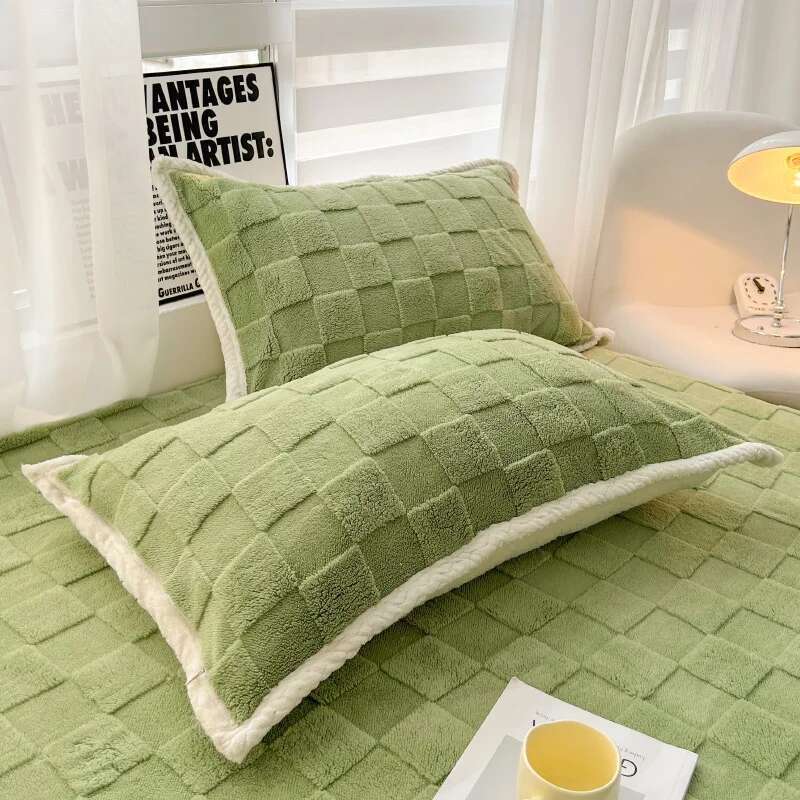 Solstice Velvet Pillowcase Set - 2pcs 48x74cm Winter Funda Almohada, Warm Cushion Cover for Home Bedding