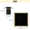 ATAK Tarot Cloth with Pouch [Professional-grade for Elevating Your Fortune-telling Space] Large Size 60cm X 60cm Velvet (Black with Gold Trim)