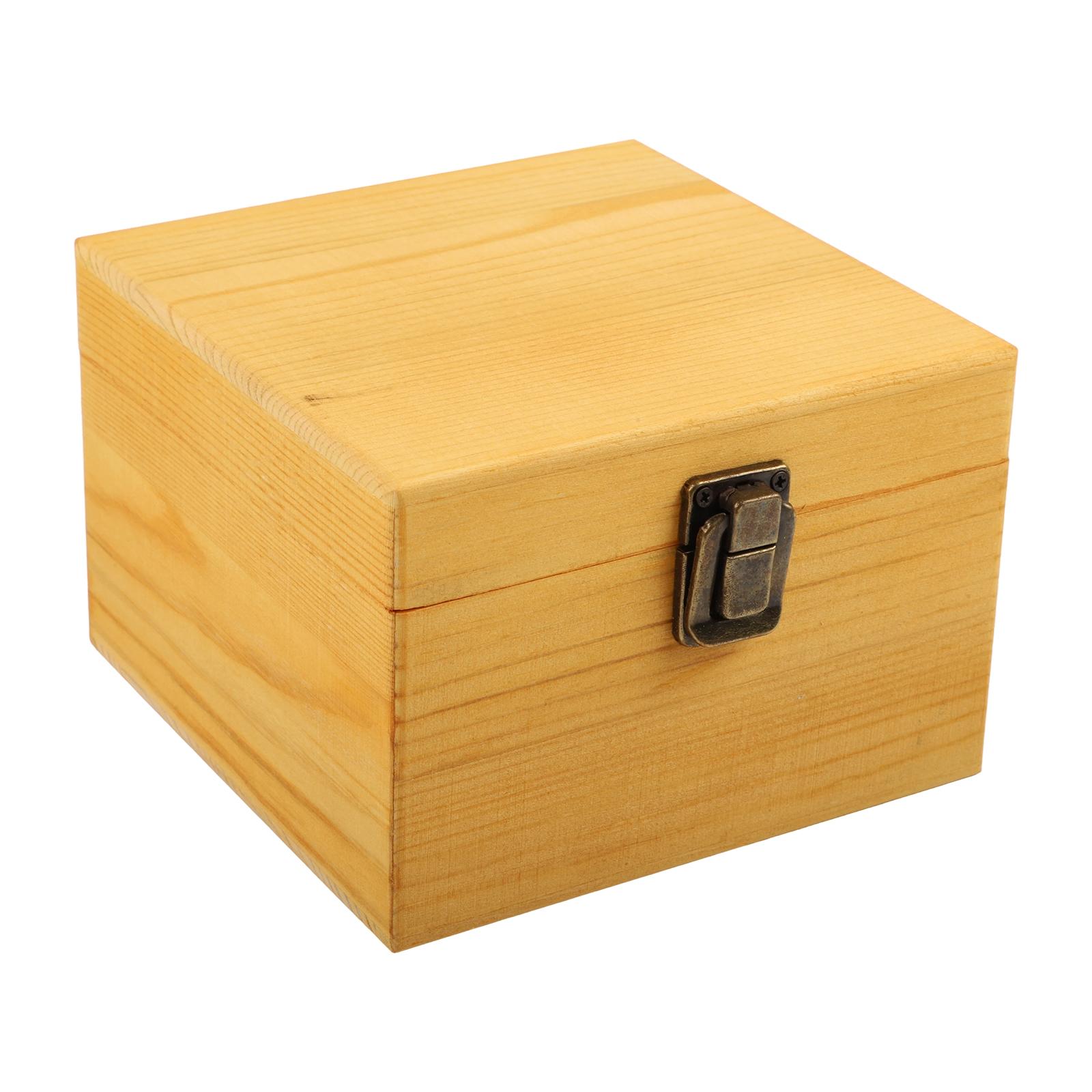 Бытовая деревянная коробка для хранения Сундук сокровищ Деревянная коробка S：14.5*14.5*10cm