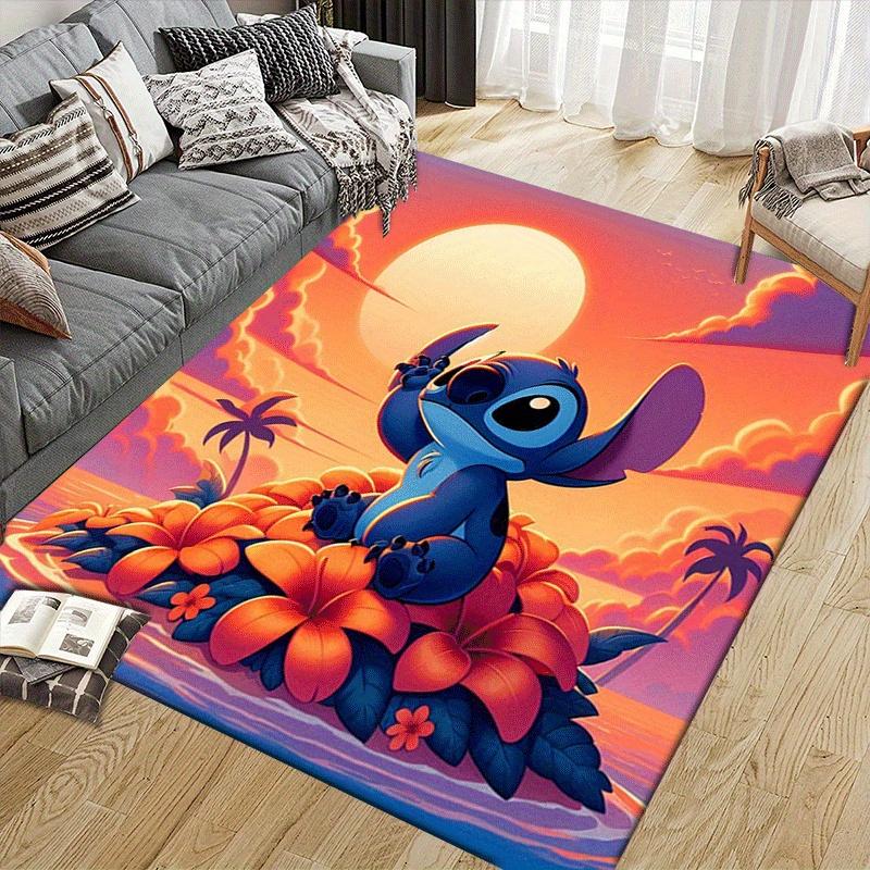 1pc Stitch Pattern Area Rug Soft Flannel Floor Mat for Living Room,Office,Bedroom and Carpet,Sofa Coffee Table Floor Mat